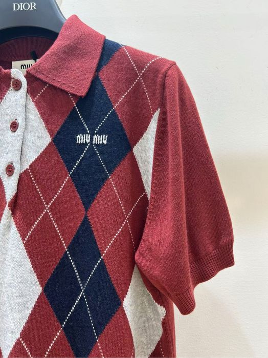 Поло из шерсти Miu Miu