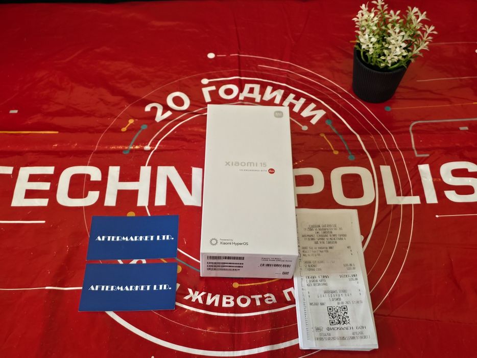 KATO НОВ 256GB Xiaomi 15 5G Технополис Гаранция 2027г. Black | Черен