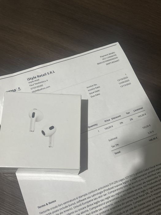Casti apple airpods 3 noi cu factura