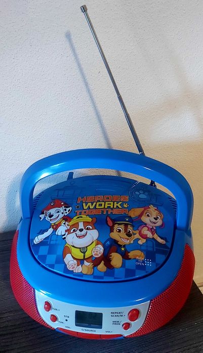 Radio CD Player eKids Paw Patrol (Patrula Cățelușilor) Stare Excelentă