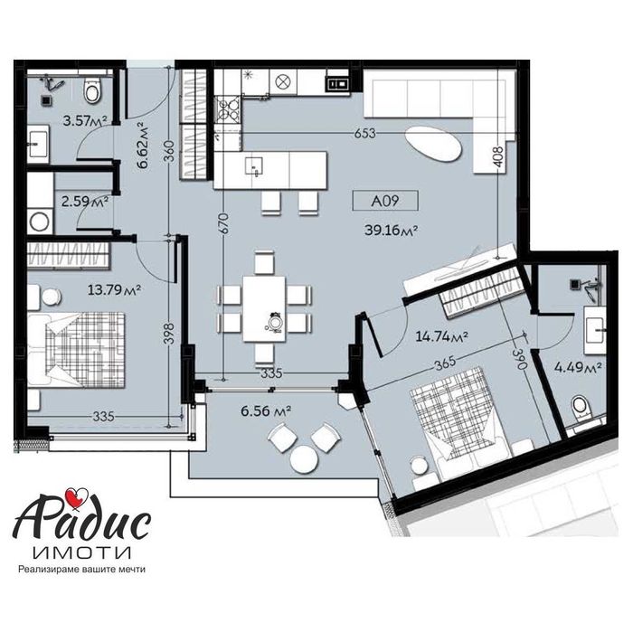 Продава се Тристаен апартамент в Стара Загора, Център - 108 кв.м за 1192 €/кв.м - Снимка #12