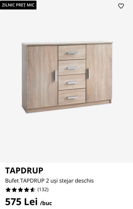 se vinde comodă, 2 noptiere și 4 scaune