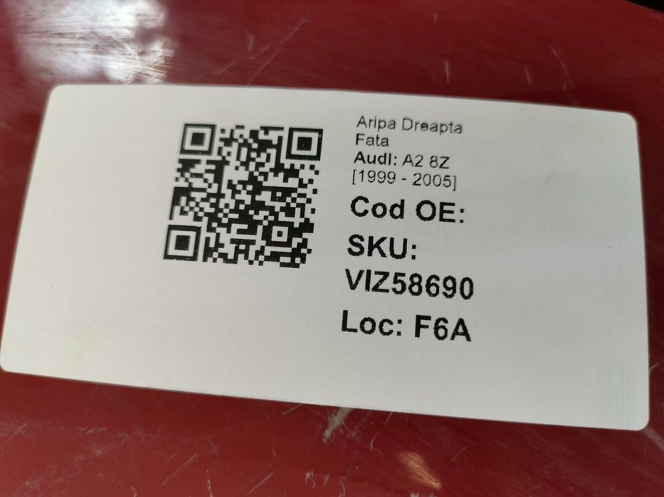 Aripa Dreapta Fata Audi A2 8Z 1999 2000 2001 2002 2003 2004 2005 Origi