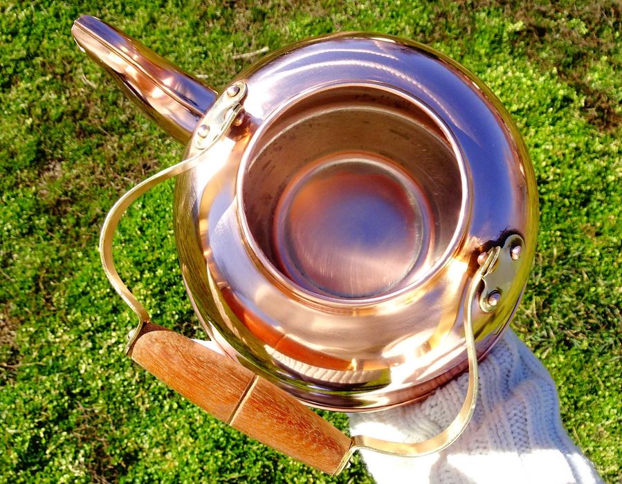 Медна чаша,медна кана,меден чайник,чиста червена мед.