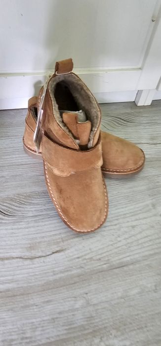 Zara кожа 34рр новая обувь ботинки