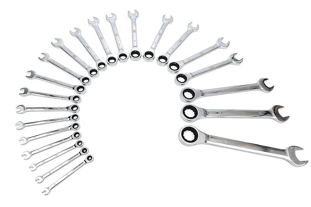 Trusa chei combinate cu clichet  6-32 mm 22 piese hbm