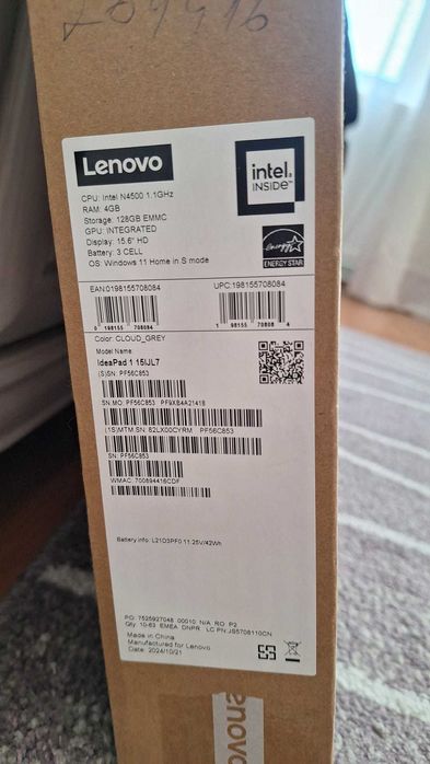 Laptop Lenovo IdeaPad 1 15IJL7