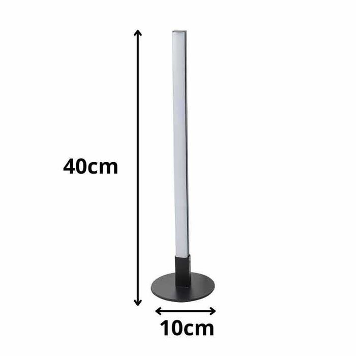 LED лампа за бюро или под, 3 цвята светлина, регулируема яркост, 40 см