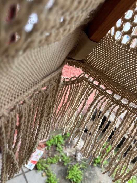 Плетени чадъри тип макраме за градина, плаж, ресторант или бийч бар