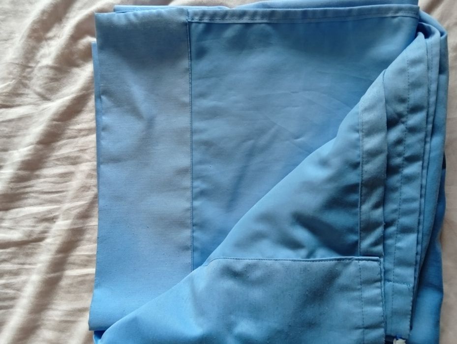 2 бр. завески светло сини 1,32 м./1.32 м