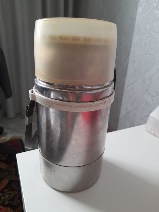 Советский шахтерский металлический термос