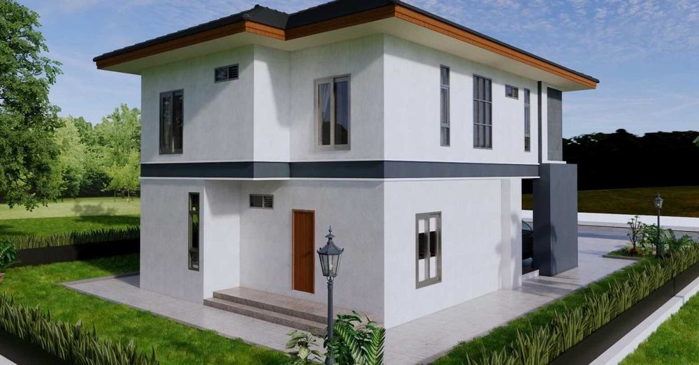 НА ИЗПЛАЩАНЕ - Евтина двуетажна сглобяема къща с 4 спални, 182 кв. м