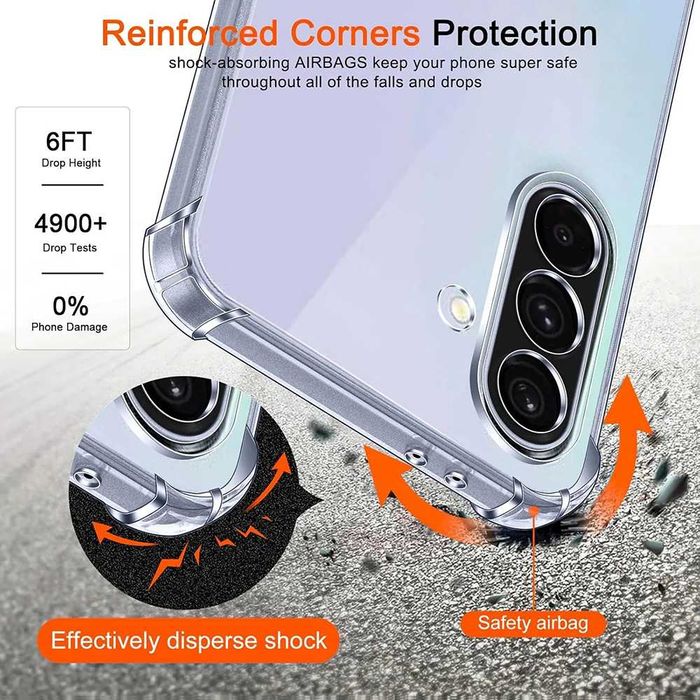 Прозрачен Силиконов Кейс Samsung S26 Ultra S25 A56 A17 S24 S23 A36 S22