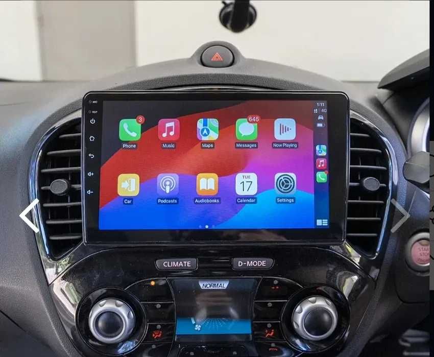 Navigatie Nissan Juke YF15 2009-2019 - Carplay si Android Auto Wireless, WIFI, Bluetooth, USB, Display QLED, GPS