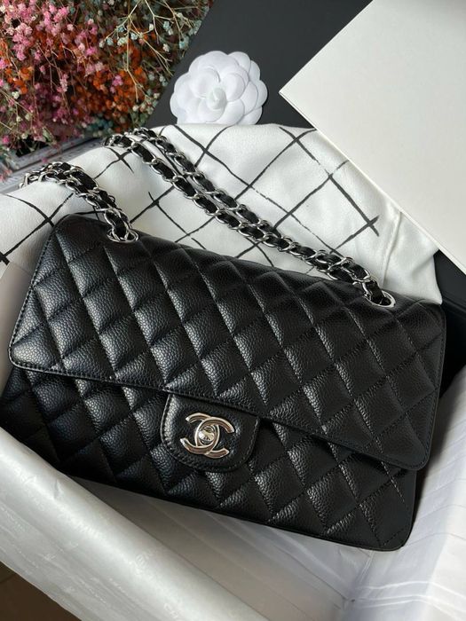 CH дамска чанта от естествена кожа caviar New Season