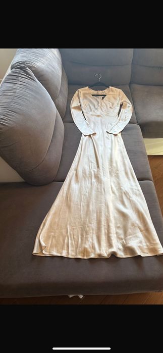 Rochie  ocazie satin ivoire sau mireasă