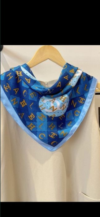 Eșarfă Chanel, model 2026, 100% mătase, 90x90cm