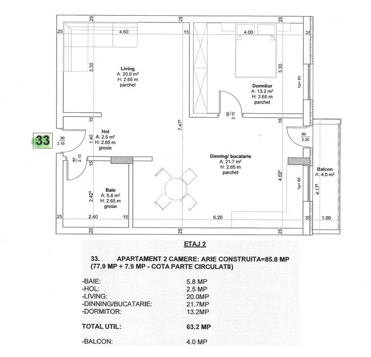 Apartament nou 2 camere, TVA 0 , zona centrala ,70 mp , loc parcare inclus