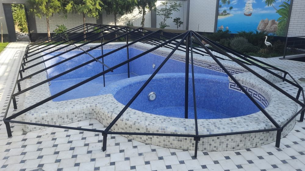 Банер ва тент установка бассейн