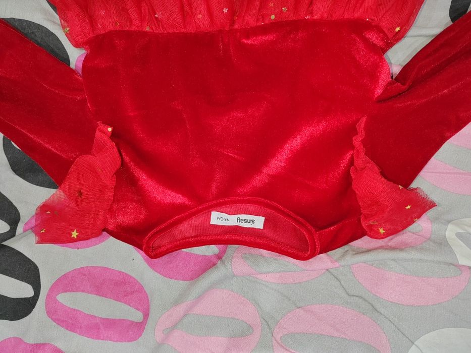 Коледни дрешки за момиче рокля, компкект с мини маус