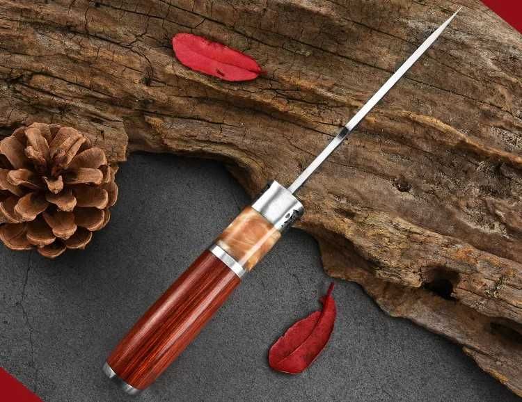 Cutit super ascuțit, stil sârbesc, cu garda prindere, teaca piele