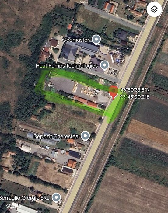 Teren industrial Jucu front la DN, cu utilitati si vad excelent.