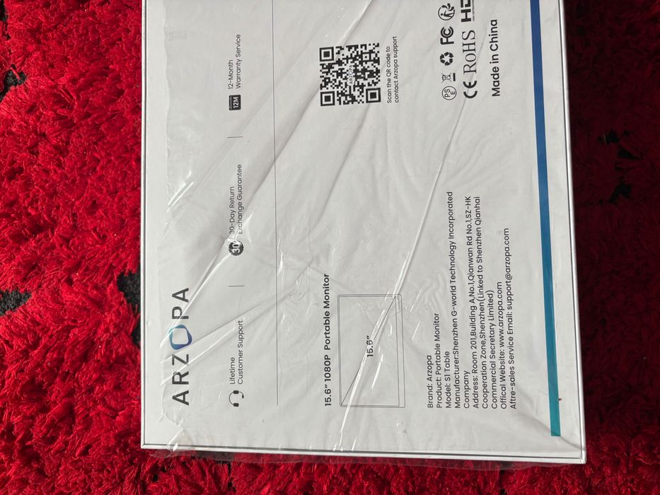 Monitor portabil ARZOPA S1-Table, 15,6 ", FHD, HDR 1080P, USB C/ HDMI