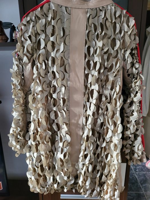 Geaca haina  made in italy prezentare podium din piele unicat size  40