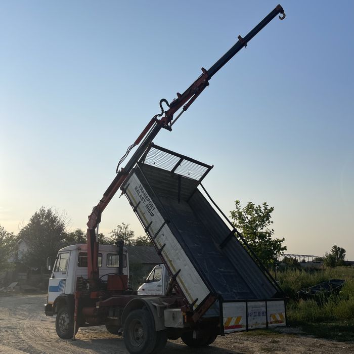 Vand iveco zeta, 7,5 tone, basculabil, macara