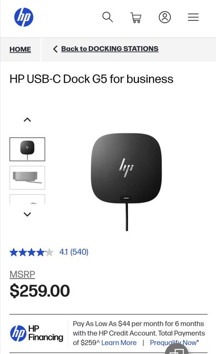 HP Docking Station G5 USB-C Garantie 2 ani