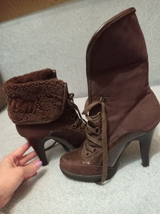 Ghetuțe toc/botine, mărime 37