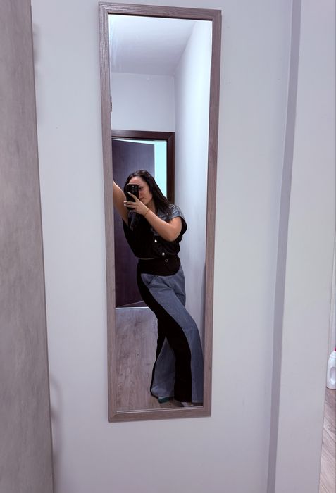 Дънкен комолект с къс ръкав