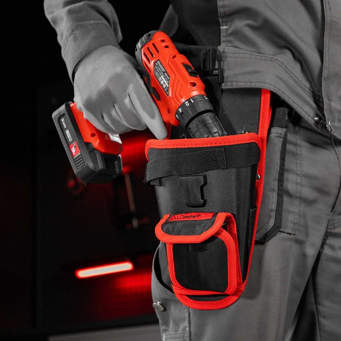 Кобур за акум. бормашина, за колан, с джобове за приставки MTX -902439