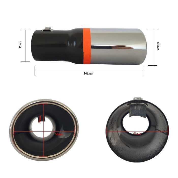 Универсален Накрайник за Ауспух 258 1бр. входа-47мм изхода-56мм