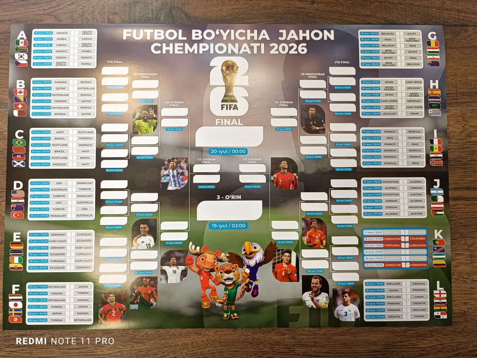 Futbol boyicha kalendar