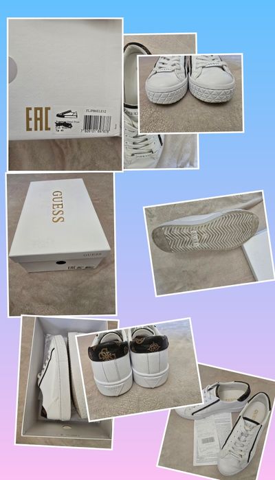 Sneakers Guess Pardie6 FLJPR6 ELE12 Alb