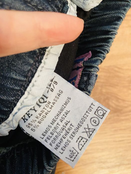 Pantaloni blugi subtiri bumbac 6-7 ani paiete dublati toamna primavara