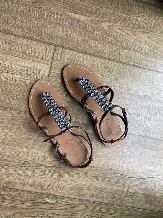 Sandale joase ENZO Angiolini mar. 6,5 (36-37), talpa piele, noi