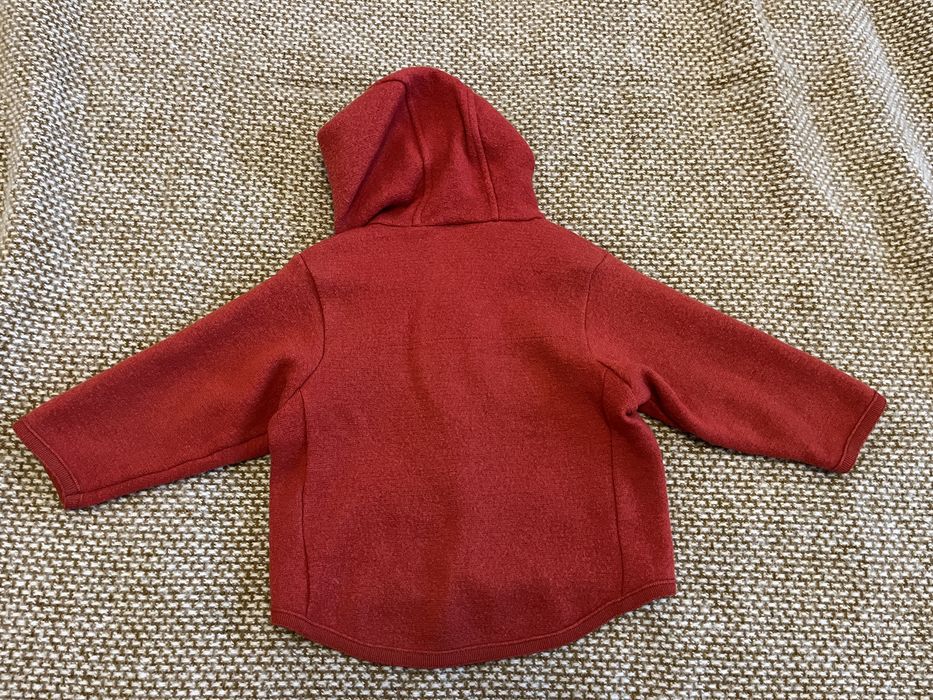Jachetă lână fiartă Disana - Bordeaux- 86/92