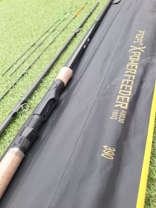 Set 2 lansete Pro Fl Power 3.9m 180 grame + 2 mulinete Noble 6500 9+1