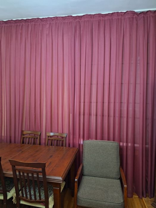Занавеска из Турецкого капрона цвет яркий малиновый