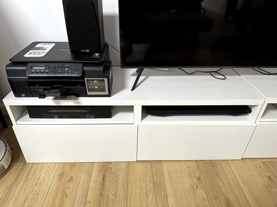 Vand Comoda Ikea TV Besta cu 2 Sertare Alb