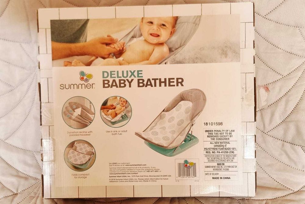 Suport de baie nou-născut Deluxe Baby Bather utilizare chiuvetă /cadă