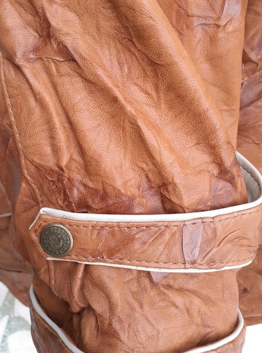 Geacă NOUĂ de piele naturală femei haină damă gen sacou trei sferturi