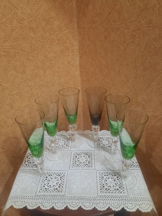 Легендарные,  очень красивые фужеры  "Суздаль", Гусьхрустальный завод,