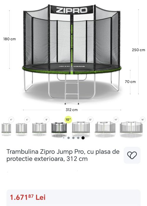 Trambulina copii ZIPRO