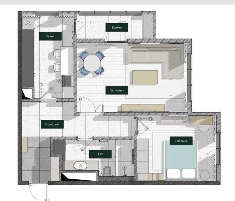 ЖК Saf Towers 2-х комнатная квартира. 80м2.