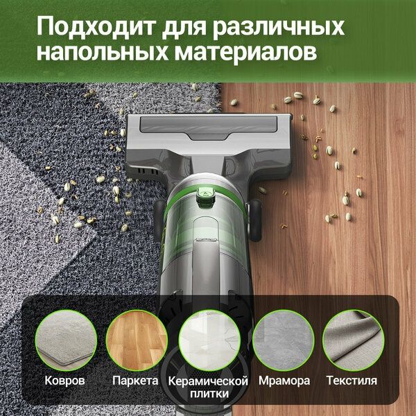 Беспроводной вертикальный пылесос мощный V100, 40000 Па, 2 в 1 пылесос