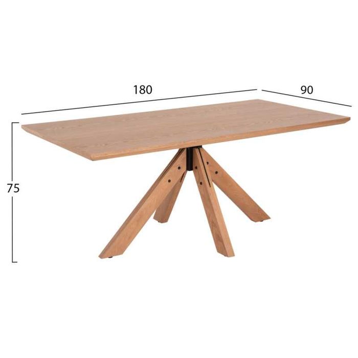 Комплект за трапезария, HM21042, Натурален, МДФ, 180x90x75см.