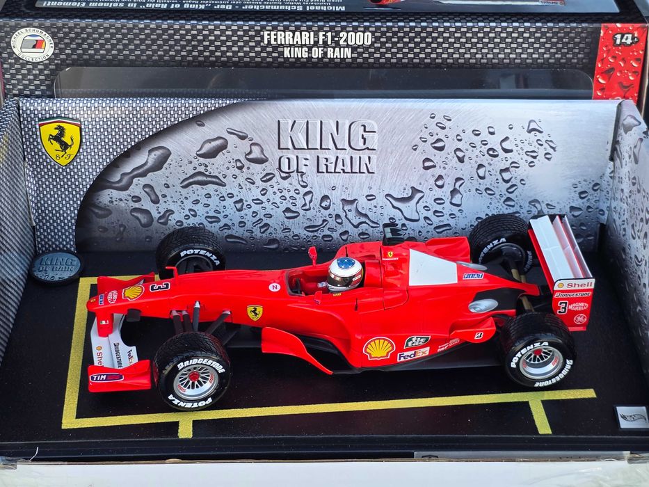 Macheta Auto 1/18 Hotwheels Ferrari F2000 King Of Rain Michael Schumacher